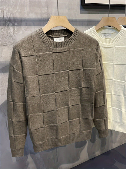 Gebreide Sweater Ronde Hals Stretch Mannen
