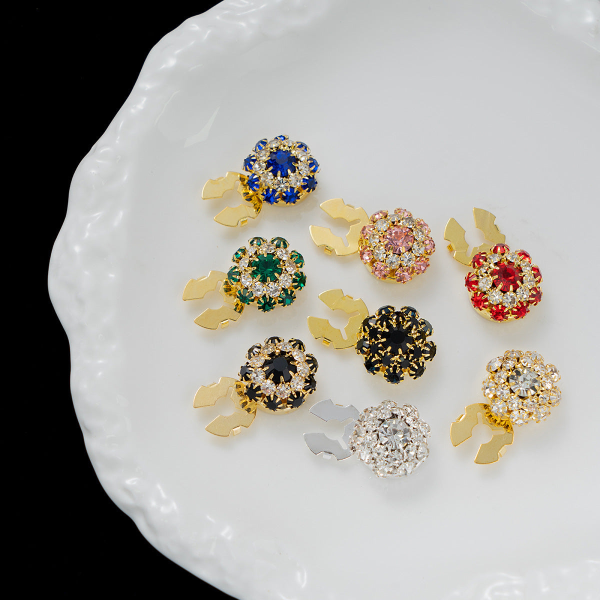Dames Sierknopen met Steentjes Luxe Stijl Leoni