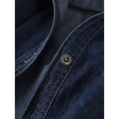 Dames Denim Jas Lange met Capuchon Stoer en Casual