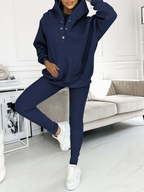 Dames Hoodieset met Fleece – Comfortabele Trui met Capuchon en Broek
