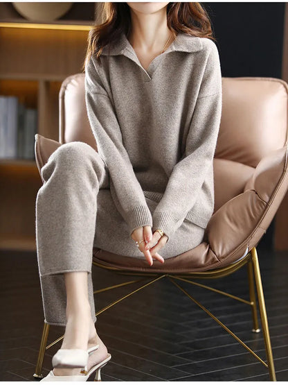 Dames Oversized Trainingspak 2-Delig Set Trui en Broek