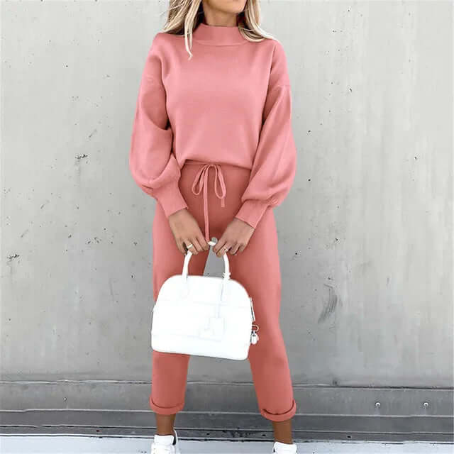 Dames Tweedelig Pak – Elegante Set met Blouse en Broek