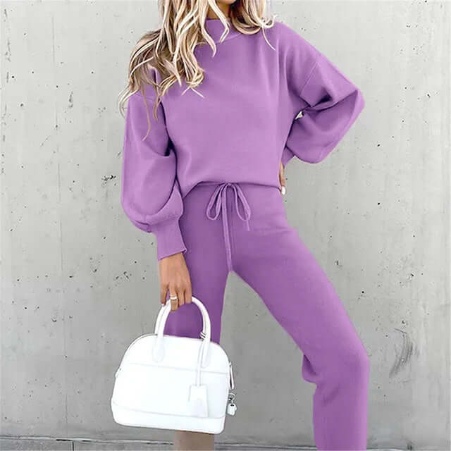 Dames Tweedelig Pak – Elegante Set met Blouse en Broek
