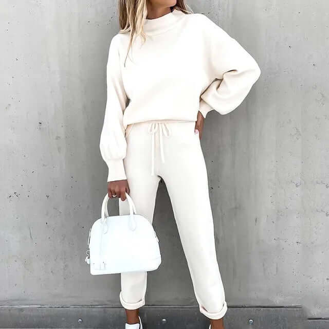 Dames Tweedelig Pak – Elegante Set met Blouse en Broek