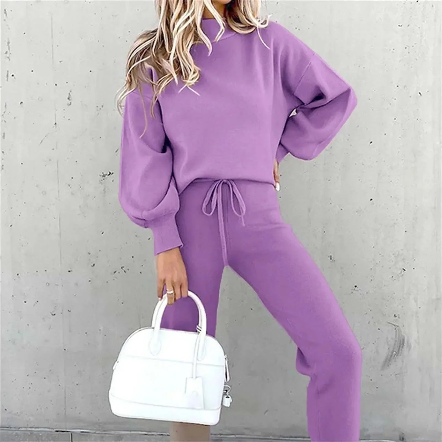 Dames Tweedelig Pak – Elegante Set met Blouse en Broek