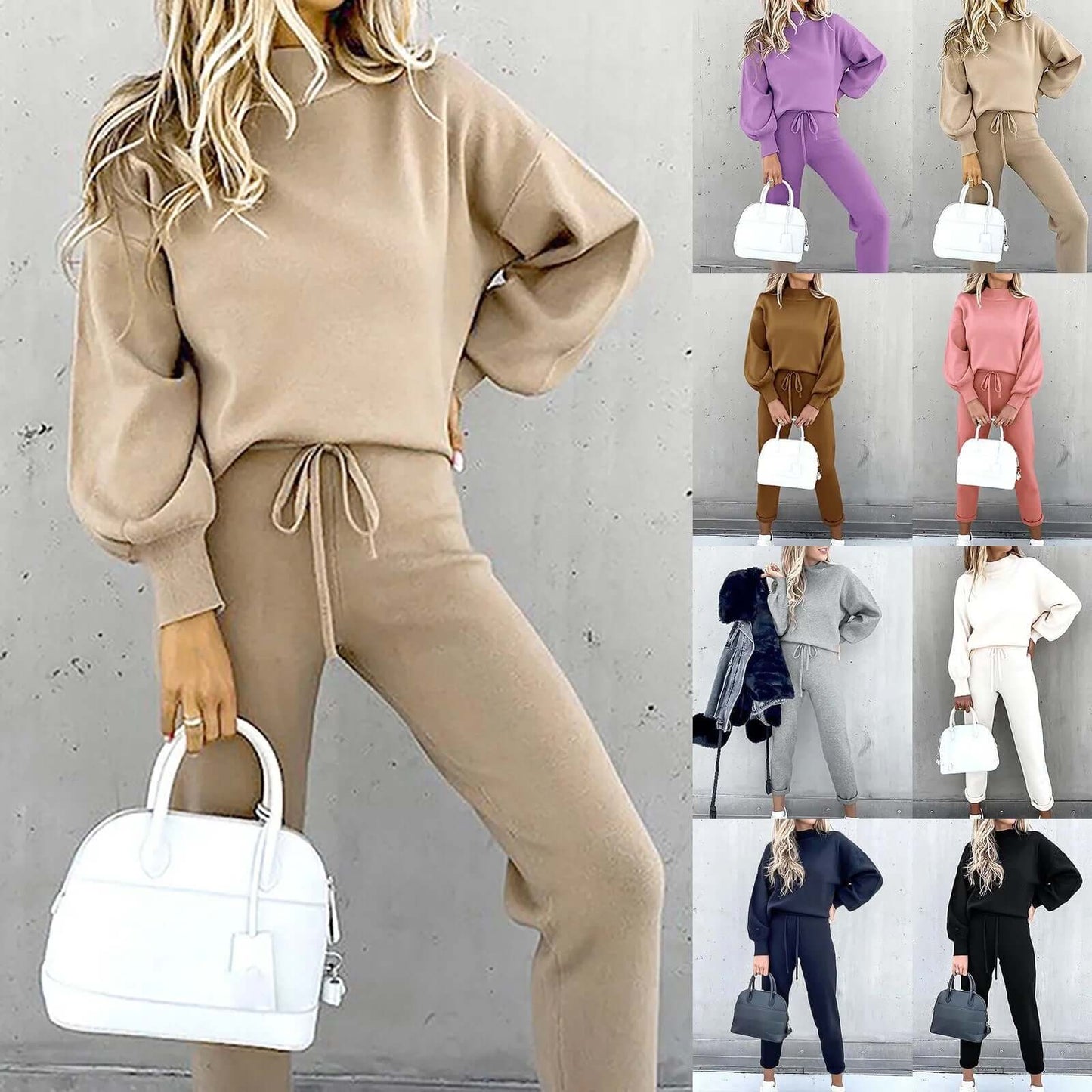 Dames Tweedelig Pak – Elegante Set met Blouse en Broek