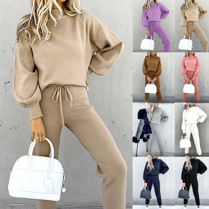 Dames Tweedelig Pak – Elegante Set met Blouse en Broek