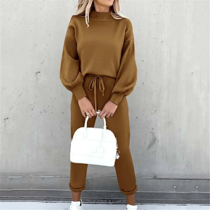 Dames Tweedelig Pak – Elegante Set met Blouse en Broek