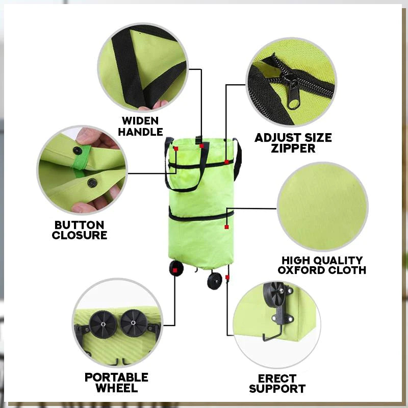 Inklapbare Boodschappentas met Wielen 2-in-1 Handy Shopper