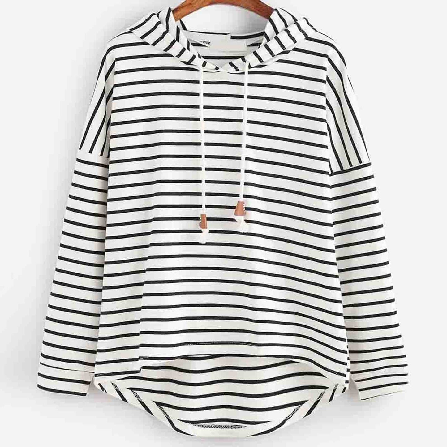 Velanora- Warme gestreepte hoodie
