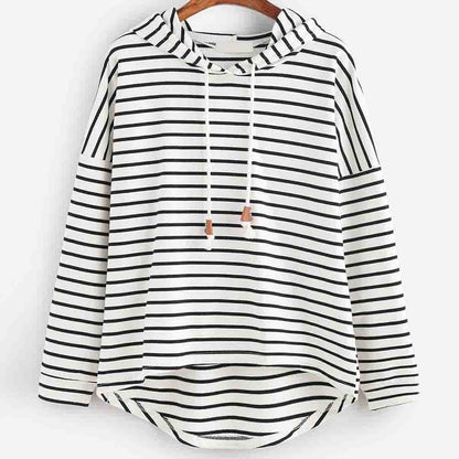 Velanora- Warme gestreepte hoodie