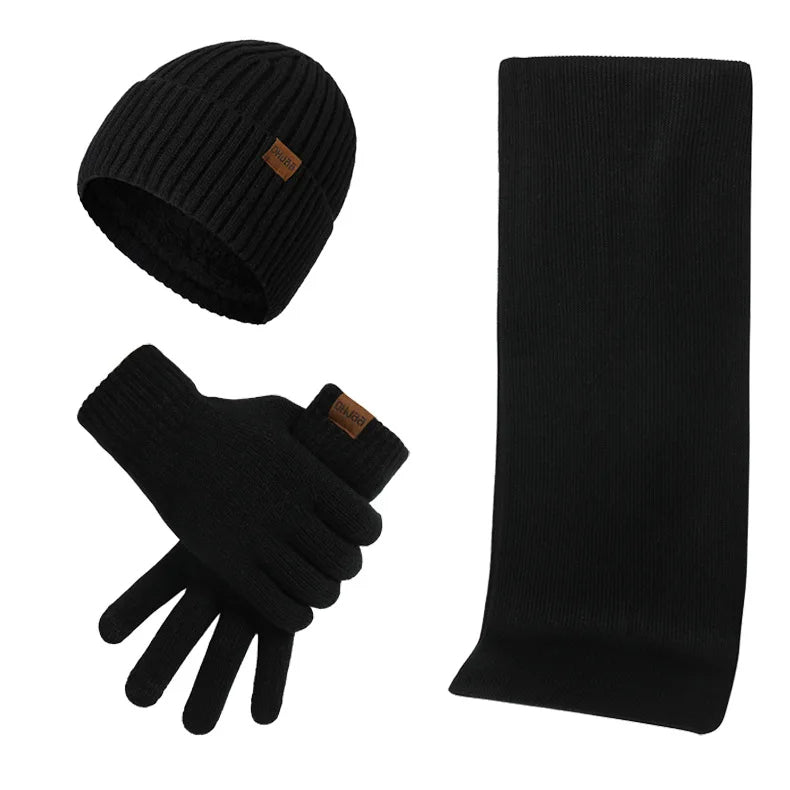 Warme Winterset met Muts, Sjaal en Handschoenen
