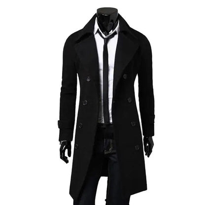 Waterdichte Trenchcoat Heren Klassieke Dubbele Rij Knopen
