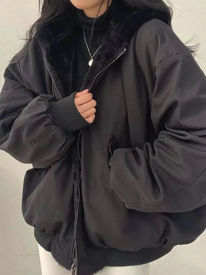 Vintage Winterjas Comfy en Casual voor Vrouw