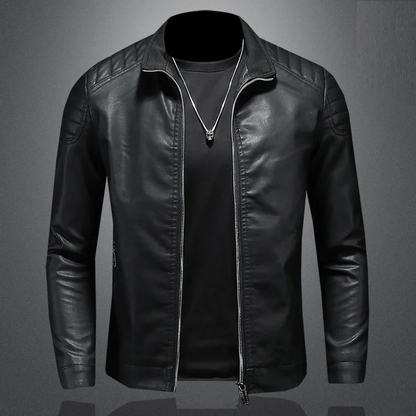 Leren Biker Jas Bomber Model Geschikt voor Dagelijks Gebruik