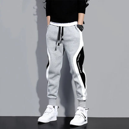 Elastische Joggingsbroek met Patchwork Design Casual Sport