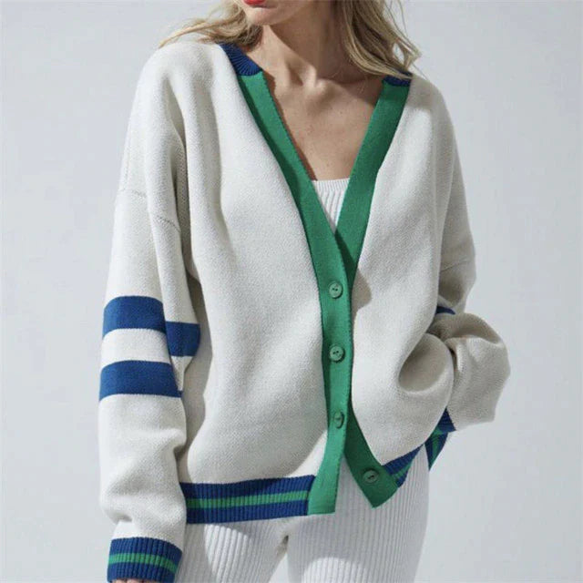 Gestreept Gebreid Vest Vintage Look Trendy