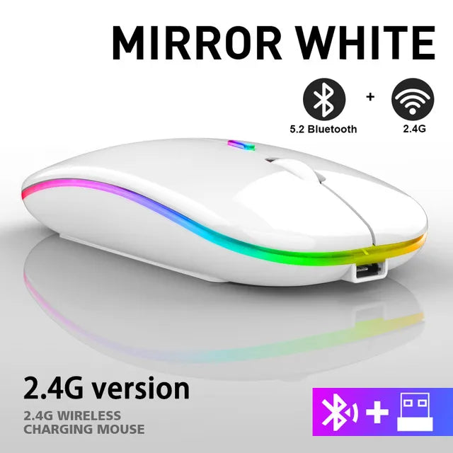 Bluetooth Muis Draadloos Oplaadbaar met LED Verlichting