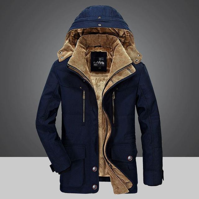 Warme Heren Winterjas met Capuchon – Dikke Voering & Winddicht