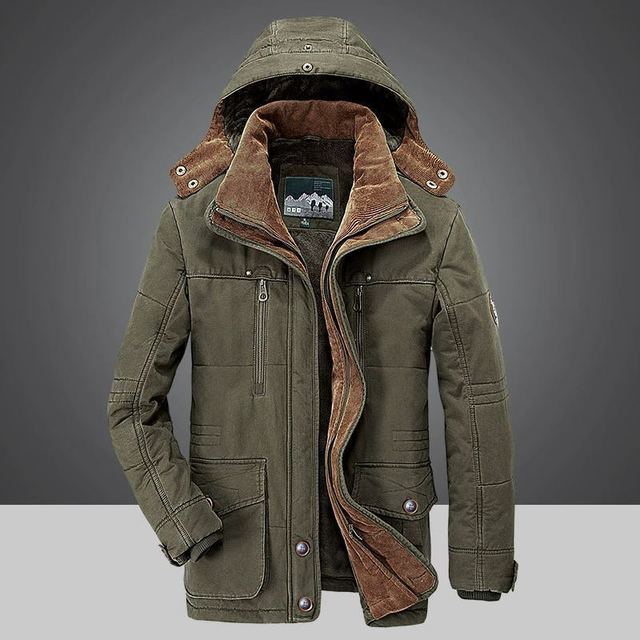 Warme Heren Winterjas met Capuchon – Dikke Voering & Winddicht