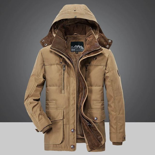 Warme Heren Winterjas met Capuchon – Dikke Voering & Winddicht