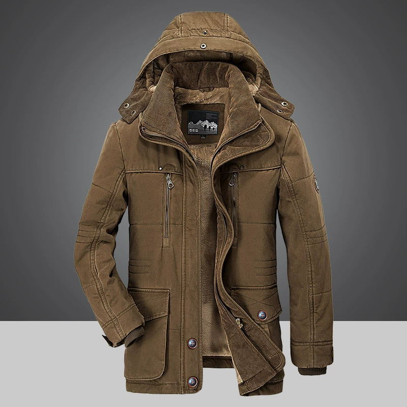 Warme Heren Winterjas met Capuchon – Dikke Voering & Winddicht