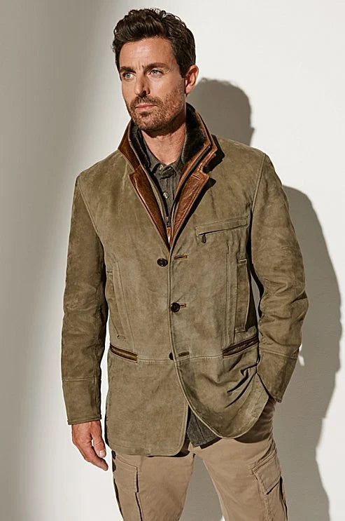 Leren Herenjas Vintage Look met Voering - Mode Vibes