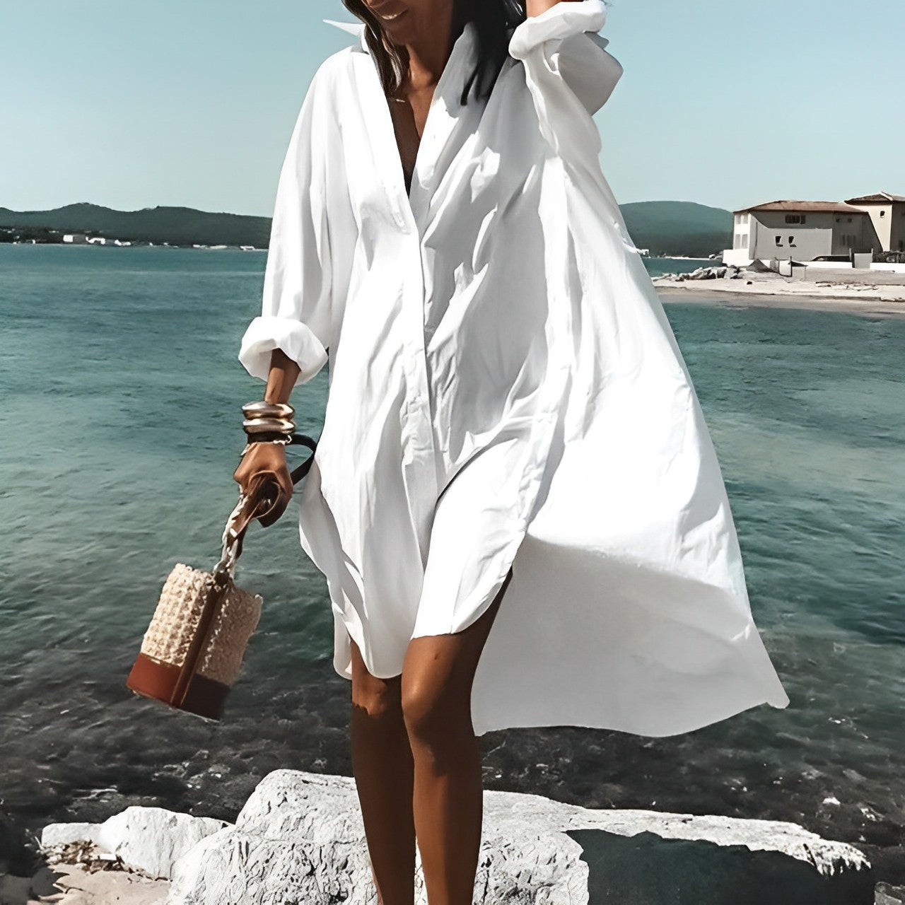 Witte Zomerjurk Blouse Stijl - Mode Vibes