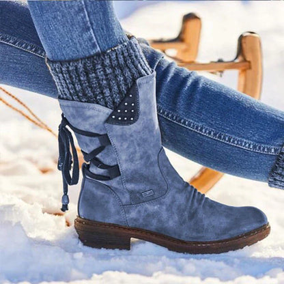 Waterdichte Halfhoge Dames Winterlaarzen met Antislip Zool