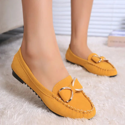 Stijlvolle Vlinderstrik Dames Loafers - Comfortabele Klassieke Schoenen van Luna Mode