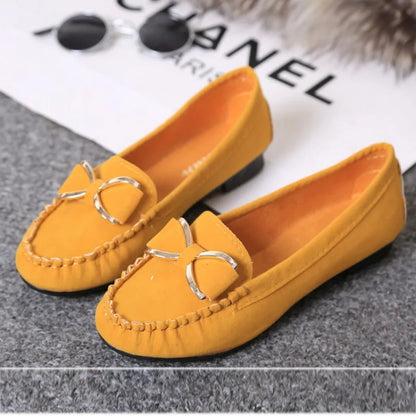 Stijlvolle Vlinderstrik Dames Loafers - Comfortabele Klassieke Schoenen van Luna Mode