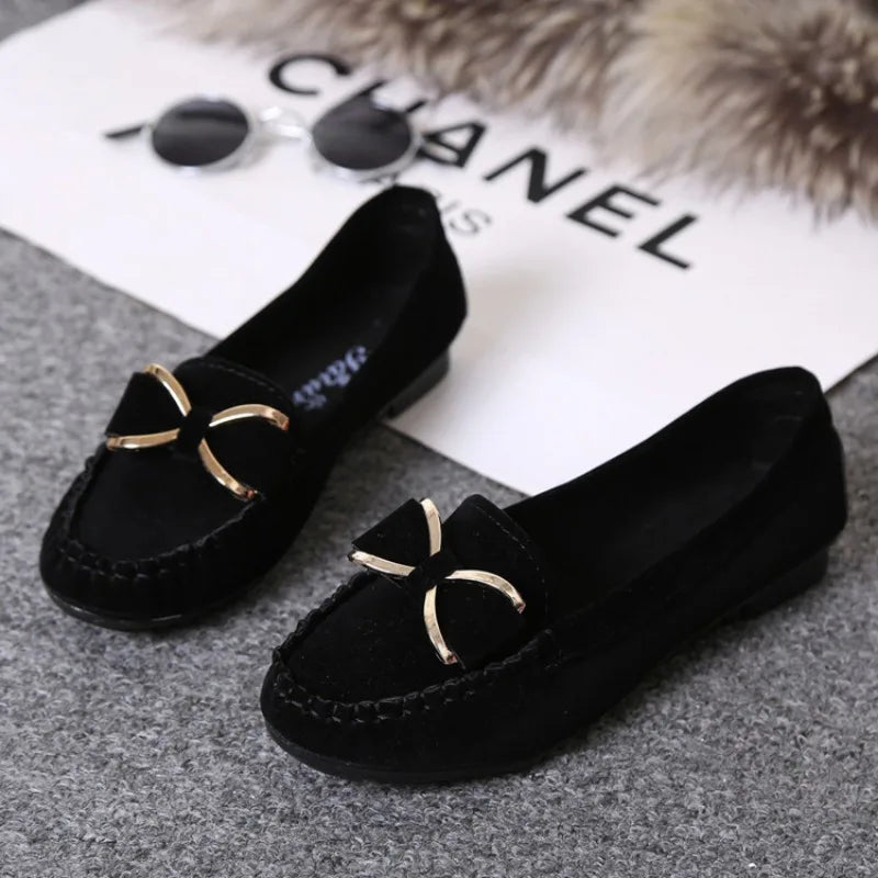 Stijlvolle Vlinderstrik Dames Loafers - Comfortabele Klassieke Schoenen van Luna Mode