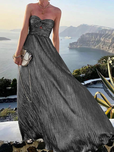 Boho Bronzing Lange Avondjurk