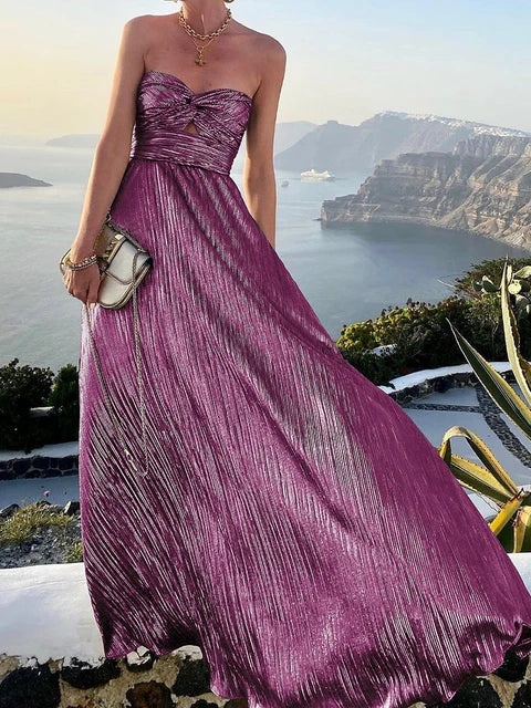 Boho Bronzing Lange Avondjurk