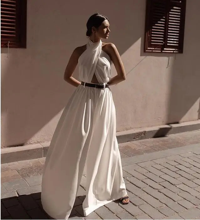 Lente Dames Halter Jumpsuit voor Zomerse Stijlvolle Avonturen