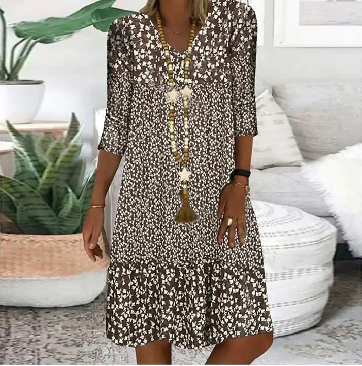 Mini-jurk Abstracte Print Zomerjurk Vrouw - Mode Vibes