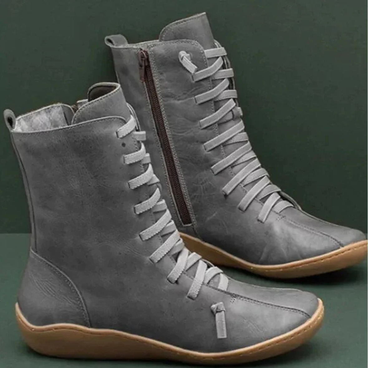 Duurzame leren winterlaarzen voor dames – Warm, stijlvol & waterbestendig