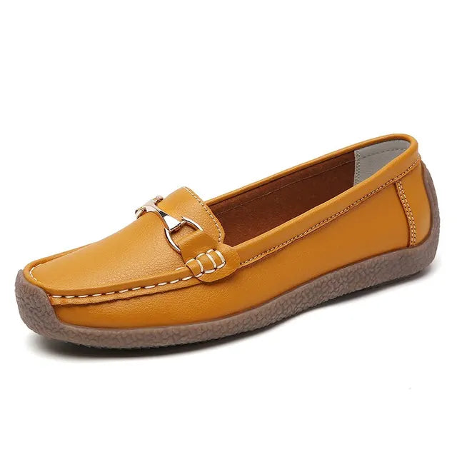 Nieuwe Lente/Herfst Flats Echt Leren Mocassins