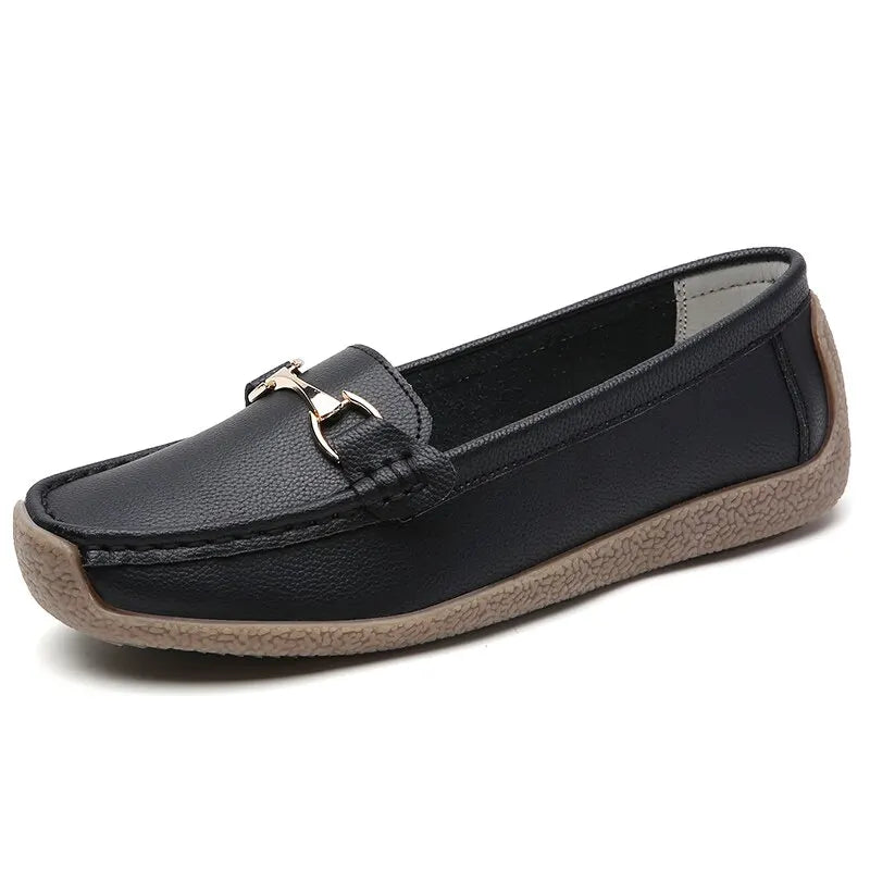 Nieuwe Lente/Herfst Flats Echt Leren Mocassins
