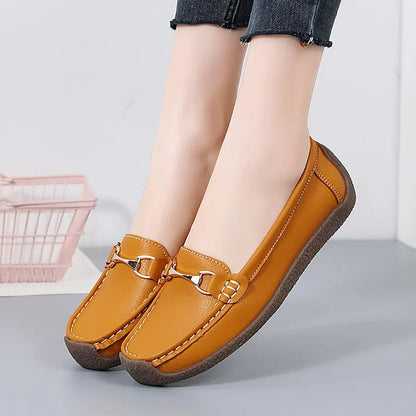 Nieuwe Lente/Herfst Flats Echt Leren Mocassins