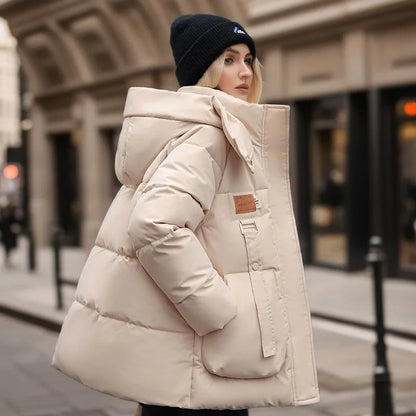 Dames Donsjas Lange Pufferjas Warm Winter