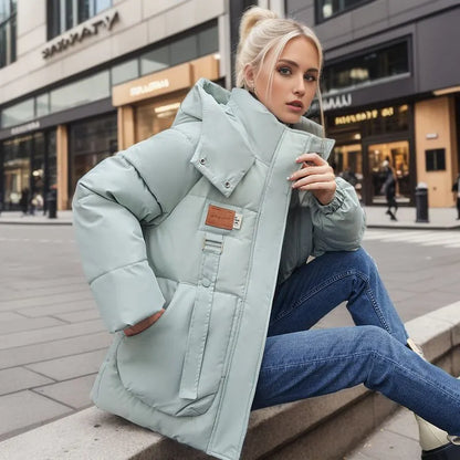 Dames Donsjas Lange Pufferjas Warm Winter