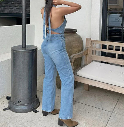 Stijlvolle Mouwloze Denim Jumpsuit