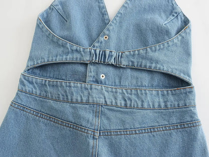 Stijlvolle Mouwloze Denim Jumpsuit
