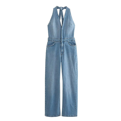 Stijlvolle Mouwloze Denim Jumpsuit