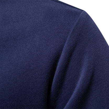 Elegant Heren Polo Shirt met Lange Mouwen en Klassieke Kraag