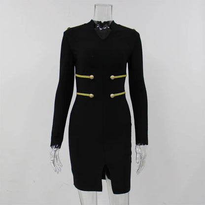 GlamourGloed Sexy Zomer Bandage Jurk met Volledige Mouwen