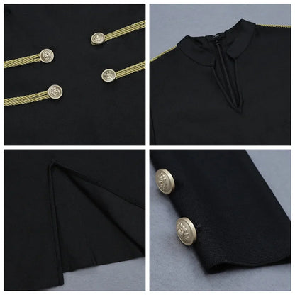 GlamourGloed Sexy Zomer Bandage Jurk met Volledige Mouwen