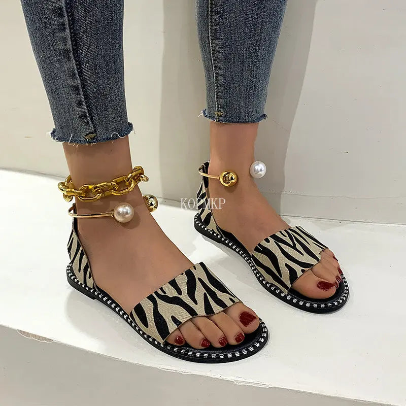 Nieuw Zomergloed Parels Sandalen