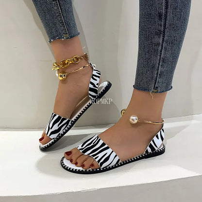 Nieuw Zomergloed Parels Sandalen